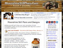 Tablet Screenshot of moonshinestillplans.com